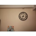 Miniatyrbild 5 av 5: Väderbeständig trädgårdsklocka Retro Romersk Enkel Järnkonst Utomhusklocka Batteridriven Tyst 40cm