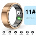 Miniatyrbild 2 av 5: Smart Ring för HUAWEI/XIAOMI/SAMSUNG Titanstålhölje Hälsomonitorering 3ATM Vattentät 100+ Sportlägen Smartring för Män Kvinnor golden11