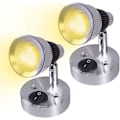 Miniatyrbild 1 av 5: 2 st 12 V LED-spotläslampa, 3 W projektorformad läslampa i aluminium, 330 lm väggmontering