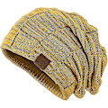 Miniatyrbillede 1 af 5: Hue Beanie til kvinder - Vinterstrikhue til kvinder med for - Flerfarvet