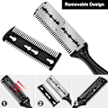 Pikkukuva 4 / 5: 3 kpl Hiusten ohennusleikkuri Trimmer Razor Comb Terillä Hiustenleikkuri Kampasetti