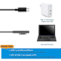 Miniatyrbild 3 av 5: Laddningskabel från Surface till USB-C för Surface Pro 3/4/5/6/7, Surface Laptop 3/2/1, Surface Go