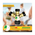 Miniatyrbillede 3 af 5: 3-vejs propansplitter / med måler og afspærringsventil, propantank 3 Y splitteradapter til Propa