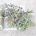 Miniatyrbillede 2 af 5: Ghyt 3 stk. Kunstige Plastplanter Blade Grøn Eucalyptus Gren Til Have Vase Hjem