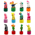 Miniatyrbillede 1 af 3: 12 stk. Børns Dyre Push Up Press Base Legetøj Vippe Træ Dukke Legetøj Tilfældig Stil