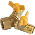 Miniatyrbillede 4 af 4: 2-vejs Hanekobling Adapter Slangedeler Til At Dele 1/2 tommer Messinghaner Havevanding Adgang