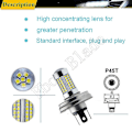 Pikkukuva 4 / 4: Moottoripyörän P45t R2 66smd LED-ajovalon lamppu korkea/matala säde skootterille mopedille valkoinen 6000k 6v 12v moottoripyörän etuvalolamppu