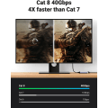 Miniatyrbillede 2 af 5: Kat 8 Ethernet-kabel Højhastighed 40gbps 2000mhz Ethernet-kabel Flettet Rj45 Lan Gigabit Netværkskabel F/ftp Poe Kompatibel Med Xbox One
