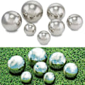 Miniatyrbillede 4 af 5: 8 stk. 2,4-6 tommer Havekugle i Haven, Sømløs Sølv Rustfrit Stål Poleret Reflekterende Glat Spejl Havekugle, Fotografi Rekvisitter, Farve