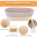 Miniatyrbillede 2 af 5: Oval Brødkurv i Rattan - Bagekurv - Brødfærmentering - Kurv