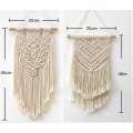Miniatyrbillede 1 af 4: Pakke med 2 Macrame vægophæng - Lille kunst, vævet gobelin, Boho kunst, boligindretning - Flad