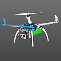 Miniatyrbild 1 av 4: S500 Drone-chassiram med PCB-version, landningsställ och gimbalfäste för FPV-drönare (blå)