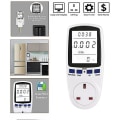 Miniatyrbilde 3 av 5: Strømbruksmonitor, strømforbruksmåler Energiovervåkingstimer Plug Watt Kwh Analyzer Plug-in med Lcd-skjerm