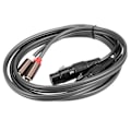 Miniatyrbillede 4 af 5: Dobbelt Hun XLR til RCA Kabel, robust 2 XLR Hun til 2 RCA Han Kabel HiFi Stereo Lydforbindelse