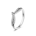 Miniatyrbilde 1 av 2: 925 Sterling Sølv Ring For Kvinner Bryllup Smykker Gaver 8