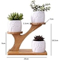 Miniatyrbild 4 av 5: Söt uggla kruka suckulent planter blomkruka dekor för hemmakontor skrivbord