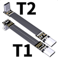 Miniatyrbild 3 av 5: Usb 3.1 Typ C till Typ C förlängningskabel 90 graders adapter Fpc Fpv band platt Usb C-kabel 3a 10gbp