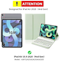Miniatyrbild 3 av 3: iPad Air 4:e generation 10,9 tum tangentbordfodral 2020 - Trådlöst tangentbordsfodral med pennhållare tangentbordsfodral för iPad Air 4:e generation