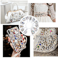 Miniatyrbillede 5 af 5: Neglekrystal Rhinestones Runde Stene Til