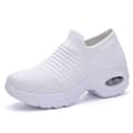 Fleksibel Ortopædisk Sko Elegante Elastiske Slip-on Flade Sko til Kvinder Mesh Overdel Åndbare Sneakers White 41