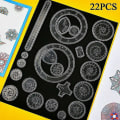 Miniatyrbild 1 av 3: 22x Spirograph Geometriska Linjal Verktyg Stationery Drafting Spiralritningsleksak