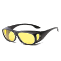 Pikkukuva 2 / 3: 2-pakkaus Hd Night Vision Day Driving Wraparound Anti-glare Aurinkolasit Musta+keltainen