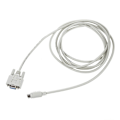 Miniatyrbillede 3 af 4: Db9p Til 8p Mini Din Rs232 Download Kabel Hvid 8.2 Ft Til Plc Dvp-eh