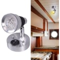 Miniatyrbillede 3 af 5: 2 stk. 12 V LED-spotlæselampe, 3W kugleformet læselampe i aluminium 330 lm vægmontering