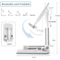 Miniatyrbilde 2 av 5: Mobiltelefonstativ - Justerbar høyde og vinkel Mobiltelefonholder med sklisikker pute - Tabletholder - Sammenleggbart skrivebordsstativ F