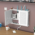 Miniatyrbild 3 av 5: Trådlös Wifi Router Förvaringslåda Trä Låda Kabel Strömförsörjning Plus Trådfäste Väggmonterad Stickpropp