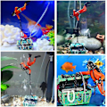 Miniatyrbilde 2 av 4: Skattejeger Dykker Action Akvarium Dekor Landskap Resin Mini Undervanns Ornament
