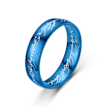 Miniatyrbillede 2 af 5: Ringenes Herre rustfrit stål ringe til mænd og kvinder gotisk mode smykker billige ting gave guld sølv farve 6mm gratis fragt Azul 12