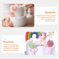 Miniatyrbilde 4 av 4: 4 stk hvite kakeunderlagsett Kake skumrunde Kake dummy skum Styro kake dummies Runde kake skum Øvelse Styrofoam dummies