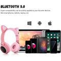 Miniatyrbilde 4 av 5: Bluetooth 5.0 Katteøre Hodetelefoner Foldbare On-ear Stereo Trådløst Headset Med Mikrofon Kontroll Støtte