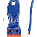 Miniatyrbillede 3 af 4: 3 stk. Plastik Skraber med Kontureret Greb, 100 stk. Genopfyldningsbare Dobbeltkantede Plastik Razor Blades Ideelle til Bil