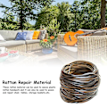 Miniatyrbillede 5 af 5: Kaffe Gradient Flad Syntetisk Rattan Vævemateriale Plastik Rattan til Strik og Reparation af Stol Tab
