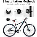 Miniatyrbillede 4 af 4: Cykelalarm med montering, USB-opladelig trådløs tyverialarm, 110db lydstyrke og følsomhedsjusterbar sensor tyverisystem med fjernbetjening