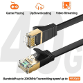 Miniatyrbilde 3 av 5: Flat Cat8 Ethernet-kabel, Lang, 40g Høyhastighets Slank Nettverks Lan-kabel Gigabit Internett Router Kabel Rj45 Wire For Datamaskin Lapt