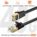 Pikkukuva 3 / 5: Litte Cat8 Ethernet-kaapeli, pitkä, 40g nopea ohut verkko-LAN-kaapeli Gigabit-internet-reitittimen kaapeli RJ45-johto tietokoneelle kannettavalle