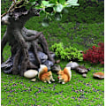 Miniatyrbillede 3 af 5: 4 stk. Mini Egern Figurer Miniature Resin Dyr Figur Micro Landskab Have Egern Statuer