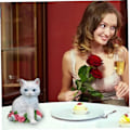 Miniatyrbillede 5 af 5: Dekorativ Havekat Statue Kunst Harpiks Kat Statue Græs Ornament