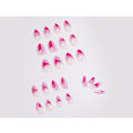 Miniatyrbillede 4 af 5: Rose Red Wear Nails Falske Negle Manicure Patch Negle Patch 24stk