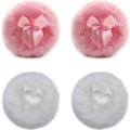 Miniatyrbilde 1 av 5: Fluffy plysj pudderpuff, myk ansikt pudderpuff sløyfe tørr pudderpuff, 4 stk
