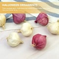 Pikkukuva 4 / 5: Keinotekoinen valkosipuli 12 kpl Elävä valkoinen valkosipuli Simulaatio Elävä vihannes Valokuvausrekvisiitta Kotiin Keittiöpuutarhaan Halloween-juhlan koristeluun