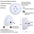 Miniatyrbillede 2 af 4: LED-stikkontakt Natlys Med Indbygget Stikkontakt Skumringssensor Indikatorlys Stemningsbelysning 0,6w