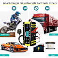 Miniatyrbilde 4 av 5: 12V/24V 8Amp automatisk batterilader med 3-trinns lading, 6 lademodus og LCD-skjerm, intelligent lading, reparasjoner, vedlikehold