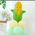 Miniatyrbilde 5 av 5: Maisballonger Grønnsaker Maisfolie Mylarballonger for Babyshower Mais Temafest Bursdag Dekorasjon Tilbehør 28 tommer 5PCS