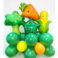 Miniatyrbillede 3 af 5: 8 stk. Gaint Furit Vegetable Foil Balloner Søde Helium Mylar Jordbær Drue Banan Appelsin Majs Gulerod Tomat Broccoli