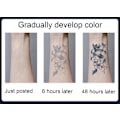 Miniatyrbillede 2 af 2: Blomster Arm Juice Tattoo Stickers Engelske Bogstaver Mænd Og Kvinder Vandtæt Holdbar Simulation Urte Midlertidige Tatoveringer-1