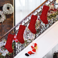 Miniatyrbilde 5 av 5: Jule Strømper Store Strikkede Jule Strømper 18 Tommer Peis Hengende Strømper for Familie Ferie Julepynt (Burgunder, 4)
